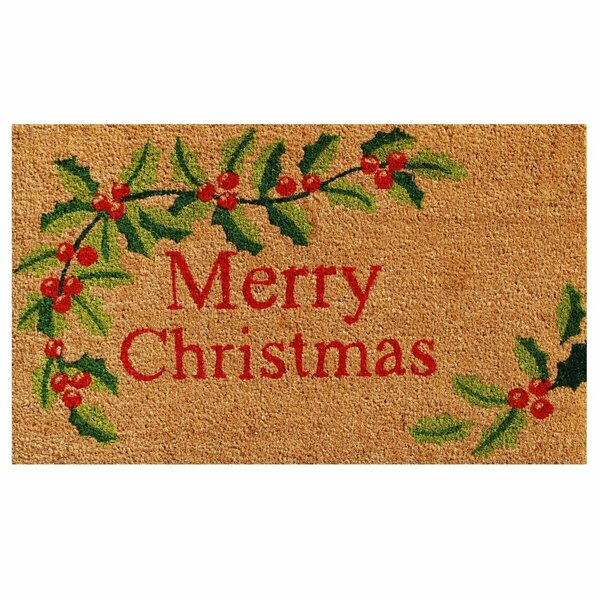 Configuracion 17 x 29 in. Merry Christmas Rectangular Doormat Multi Color CO3366316